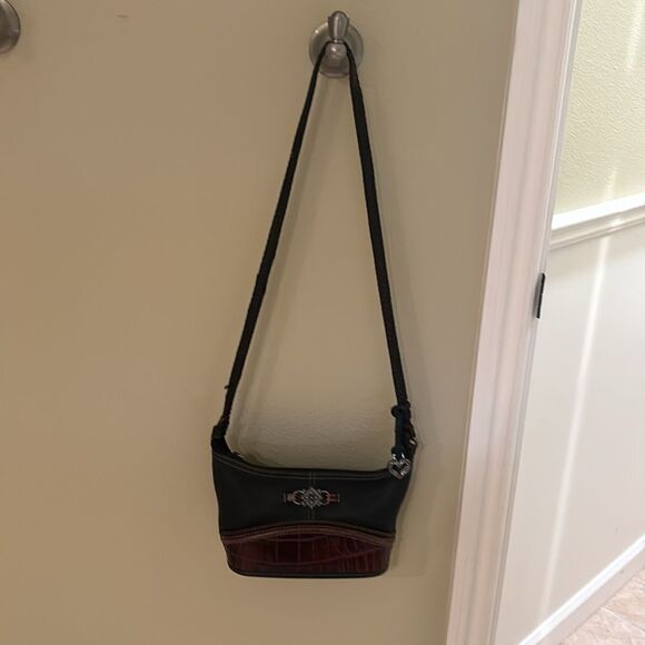 Brighton woman's leather purse. The leather are brown and black - Picture 5 of 16